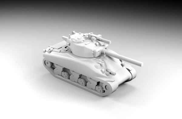 Picture of 1:200 Scale - Sherman M4A1-W - 76 Turret With MG