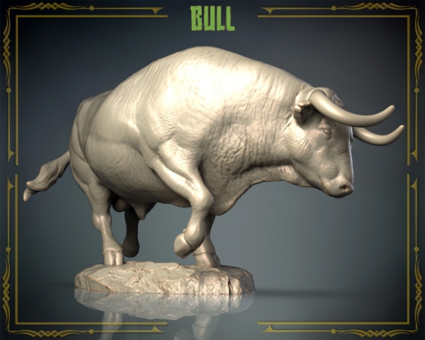 Picture of Animals Set 3 - 1/72 Scale - Bull (2 Pack)