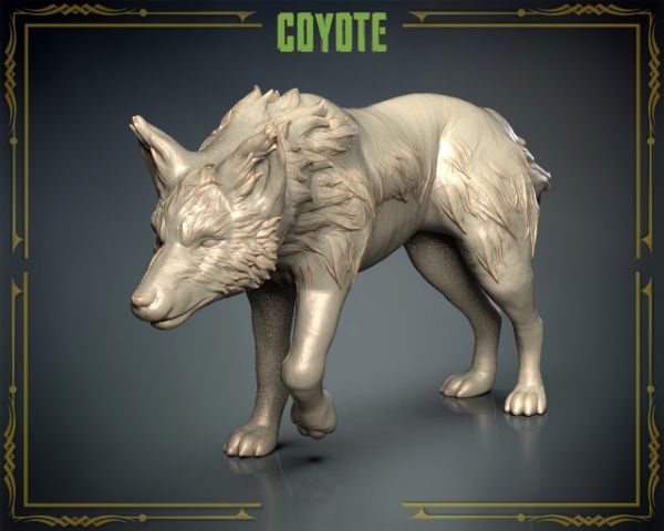 Picture of Animals Set 3 - 1/72 Scale - Coyote (5 Pack)
