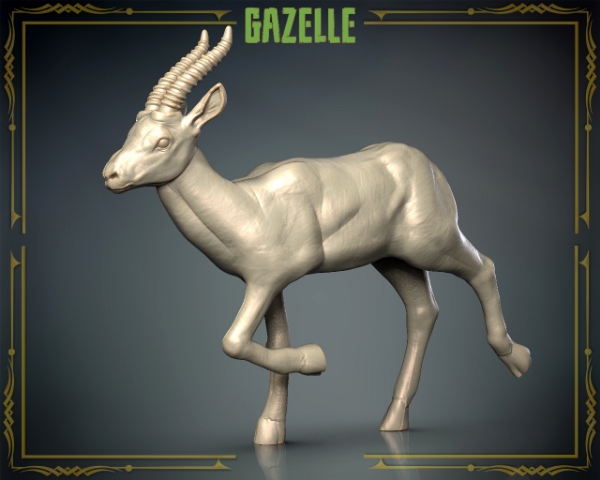 Picture of Animals Set 3 - 1/72 Scale - Gazelle (10 Pack)