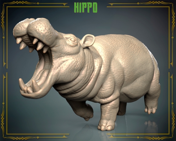 Picture of Animals Set 3 - 1/72 Scale - Hippo (2 Pack)