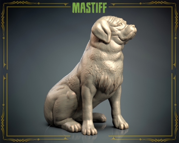 Picture of Animals Set 3 - 1/72 Scale - Mastiff (5 Pack)