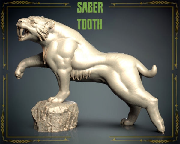 Picture of Animals Set 3 - 1/72 Scale - Saber Tooth (2 Pack)