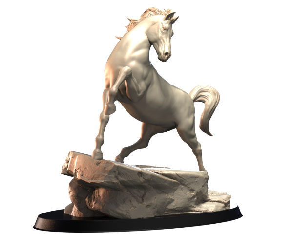 Picture of Animals Set4 - 32mm Scale -  Horse V5 And Rock